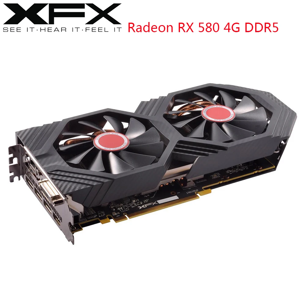 Kaufen XFX Radeon RX580 4GB DDR5 Video Karte AMD GPU RX 580 4GB PC Gaming Grafiken Karten Desktop VIdeo Spiel Video Verwendet Karte Karten