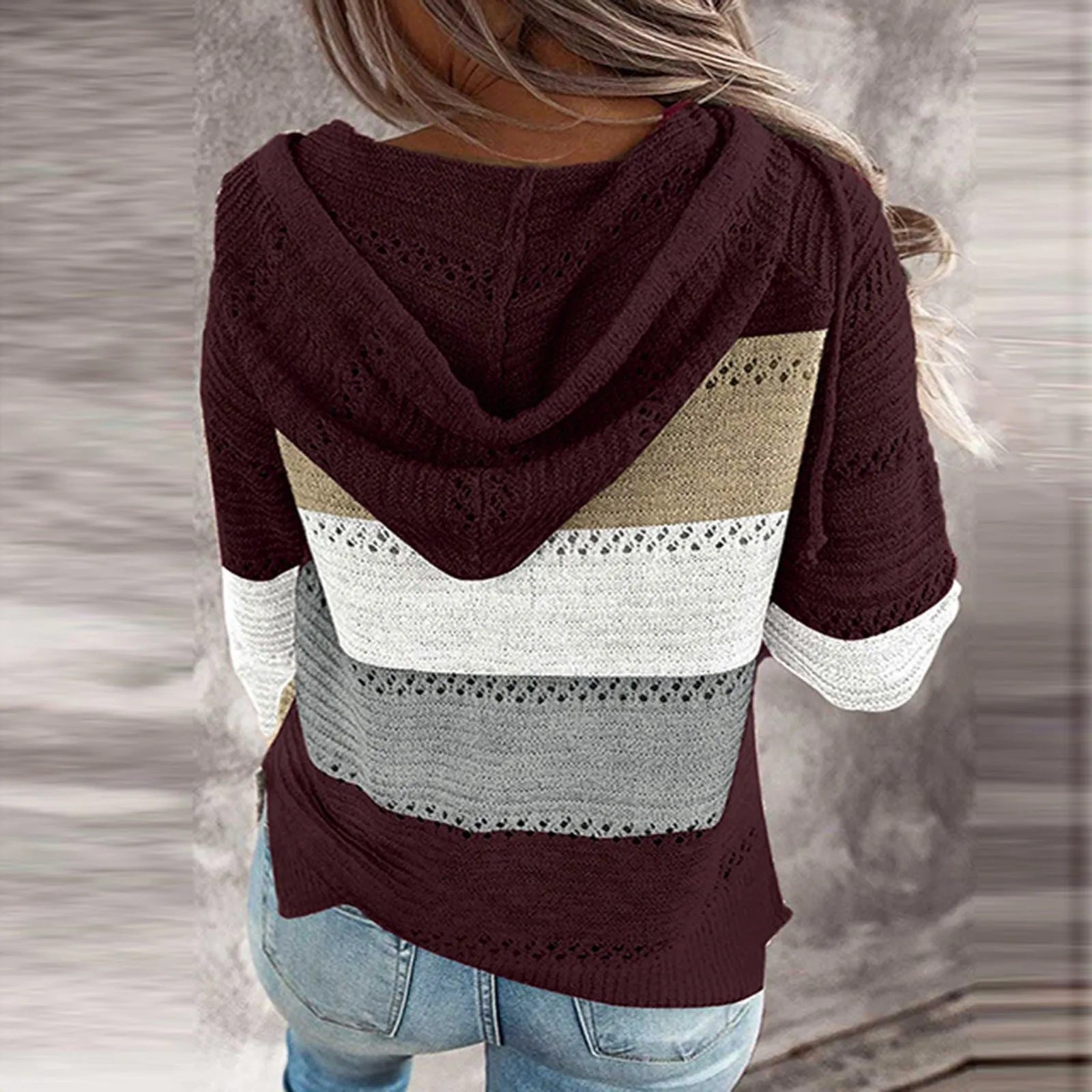 Женский свитшот с V-образным вырезом и длинными рукавами | Женская одежда