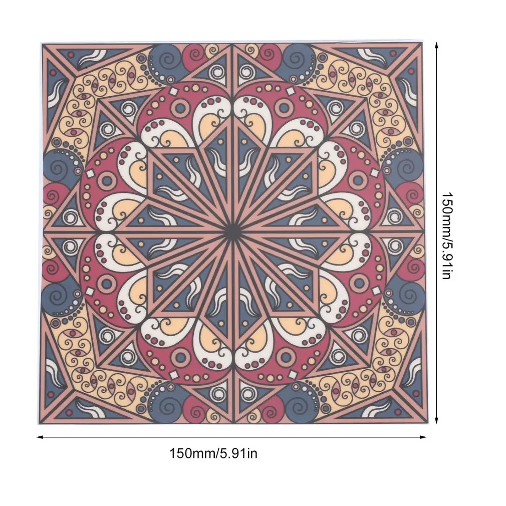 

10PCS 3D Flower Printed Ceramic Tile Printing Film PVC Waterproof Floor Contact Paper Covering DIY Self-adhensive Wall Sticker