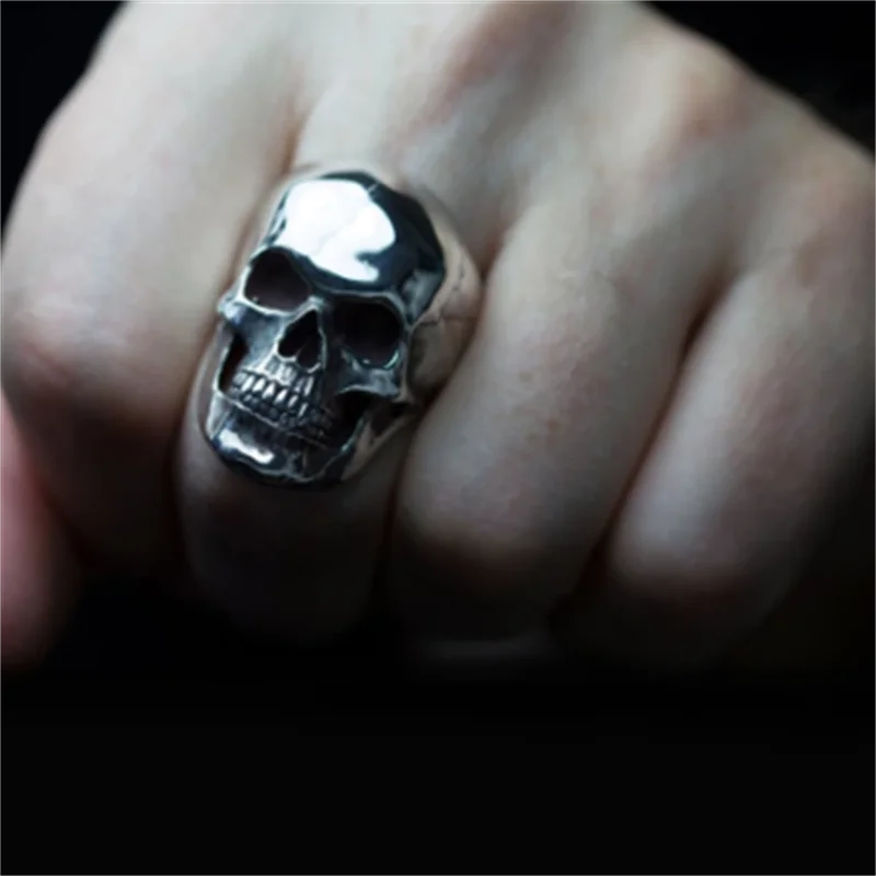 Мужское кольцо с черепом из нержавеющей стали в готическом стиле | Украшения и