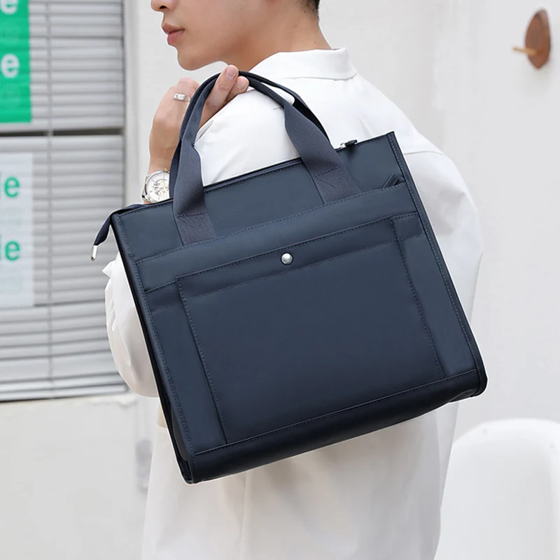 Men Business Handbags 2021 New Waterproof Nylon Multi-Layer Large Capacity Document Bags Luxury Male Briefcases