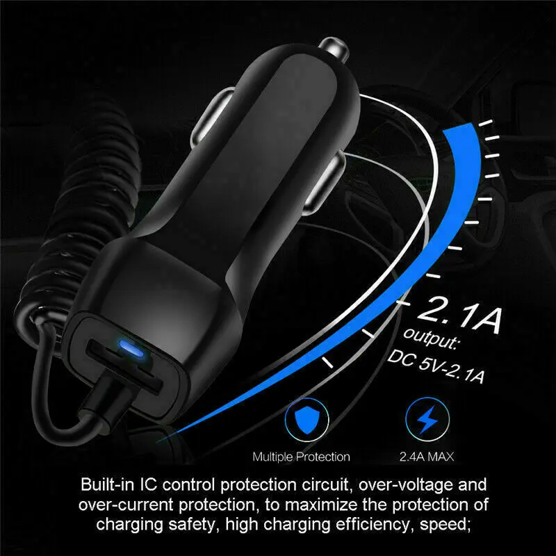 2.1A автомобильное зарядное устройство для iPhone 11 Pro Max X XS XR 5 SE 6 7 8 Plus Быстрая зарядка