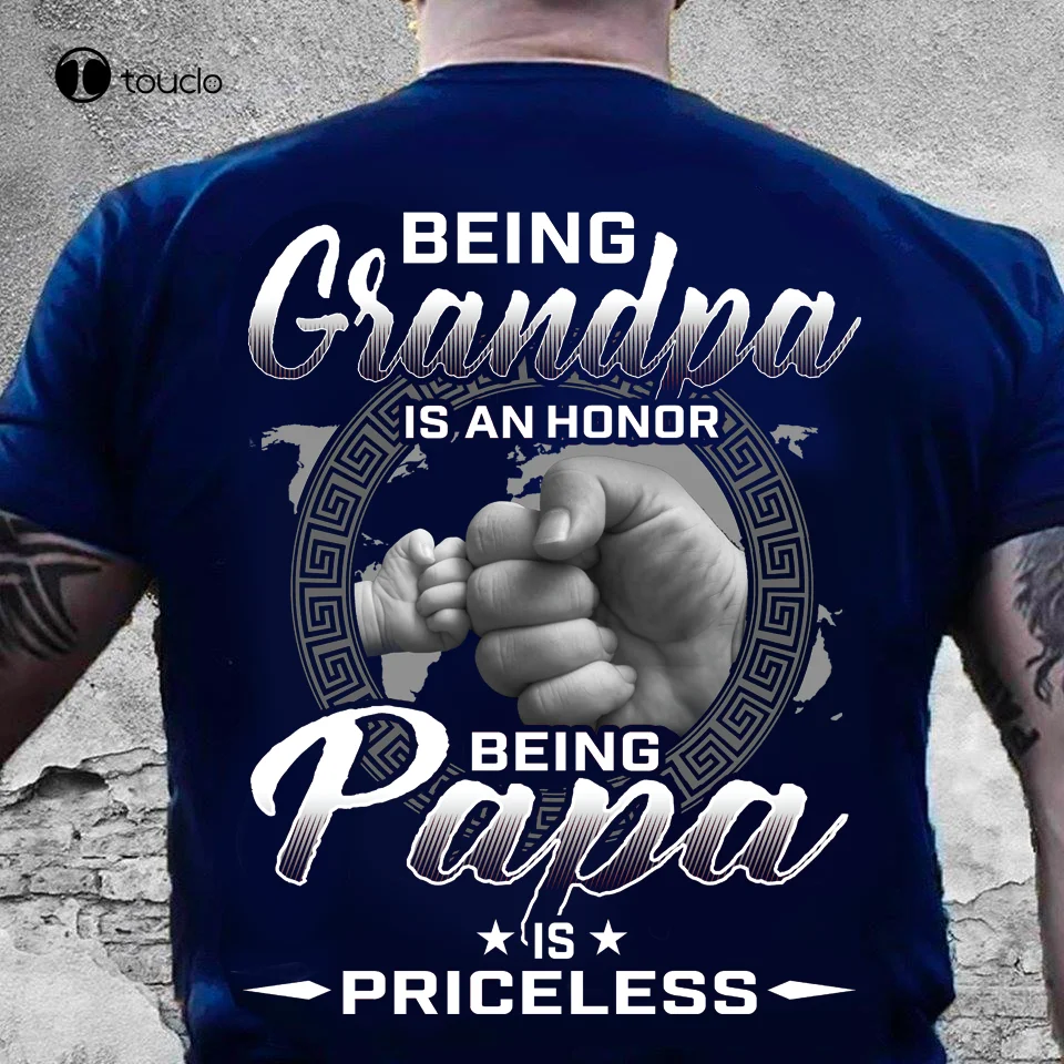 

Being Grandpa Is An Honor Being Papa Is Priceless T-Shirt S-5XL Royal Blue gym shirts men