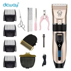 Pet волос триммер машинка для стрижки домашних животных электробритва Перезаряжаемые собака Кот с низким уровнем Шум машинка для стрижки волос Уход за лошадьми бритва, машина для резки набор