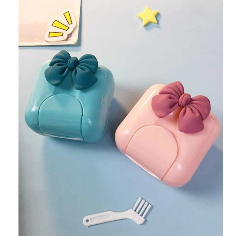 

Коробка для зубных протезов, пластиковый держатель для молярных зубных протезов, коробка, милые Мультяшные вентилируемые компактные порта...