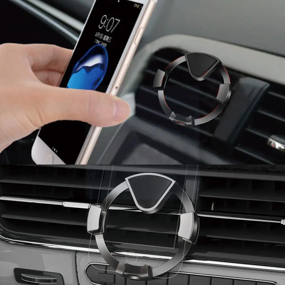 

Circular Gravity Car Phone Mount Car Air Outlet Mount Cell Phone Universal Auto Bracket Clip Vent Accessories Car Stand Sup T7J8