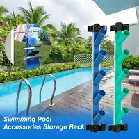 swimming pool cleaning accessories storage rack pool maintenance tool storage rack space saving swimming pool accessories holder