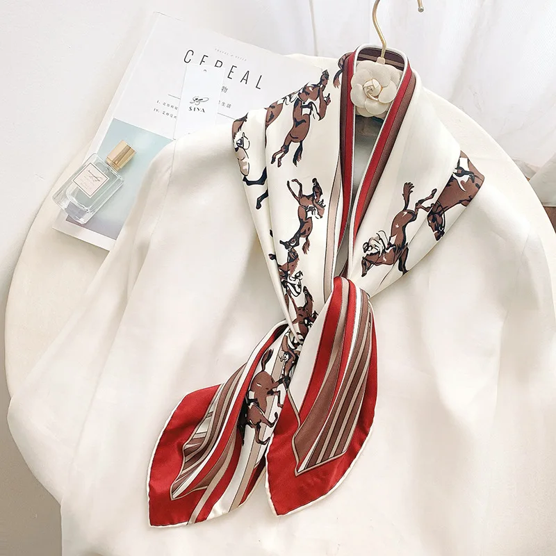 

2021 new spring women scarf quality shawl silk fashion scarf headscarf beach sunscreen bag headscarf scarf 90cm*90cm