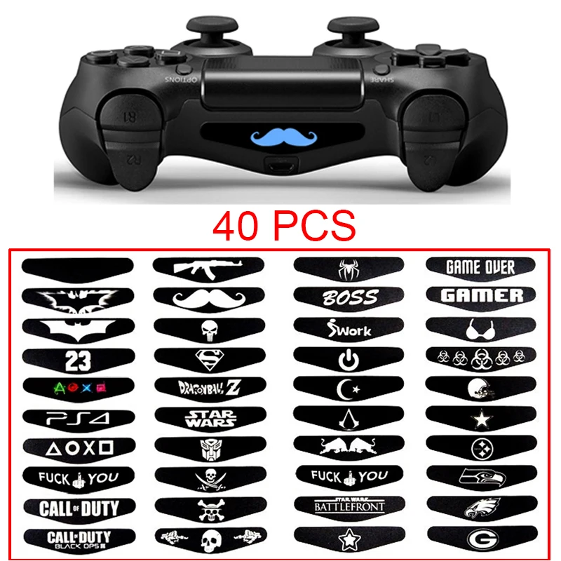 40 шт./лот световые наклейки для Playstation4 PS4 игр контроллера Dualshock PS4|Наклейки| |