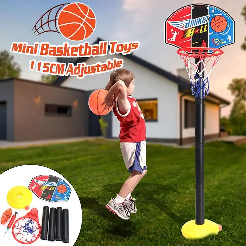 

Basketball Stands Height Adjustable Kids Basketball Goal Hoop Toy Set Basketball for Boys Training Practice Accessories