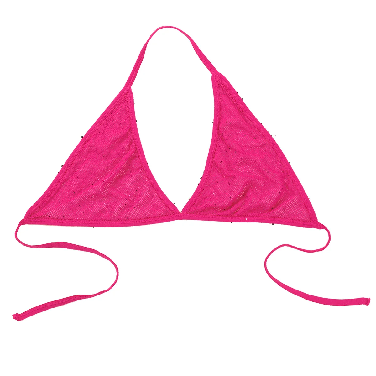 Женские блестящие стразы с лямкой через шею и открытой спиной ажурные