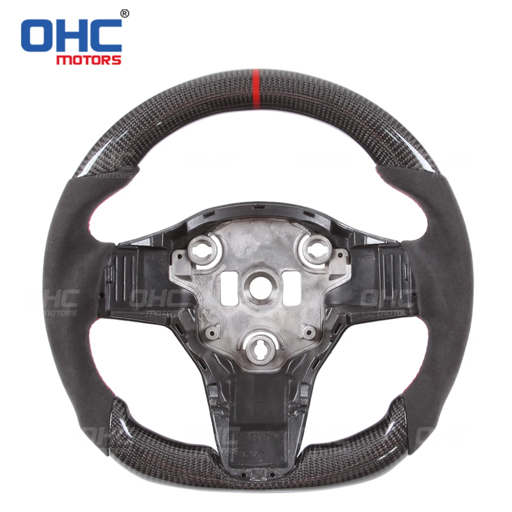 

100% Real Carbon Fiber Steering Wheel compatible for Tesla Model 3