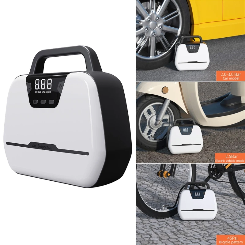 

Электрический автомобильный воздушный насос с цифровым манометром AC 110V/ DC 12V воздушный компрессор