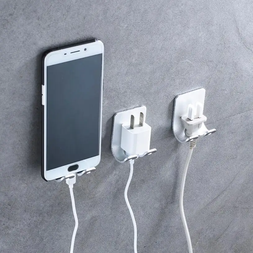 

3 шт., алюминиевая офис стены Мощность Фул клейкое металлическое Мощность розетка Держатель Вешалка Крюк для хранения высокое качество ванн...