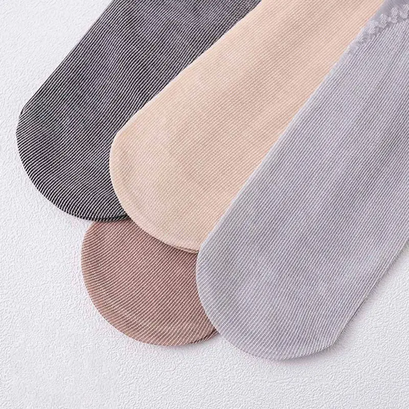 

New Cotton Bottom Stockings Sweat-absorbent Anti-hook Silk Ladies Short Socks Velvet Casual Cotton Bottom Stockings