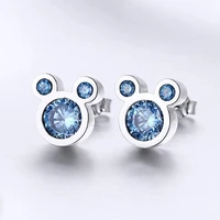 modyle silver color mickey earrings for women mouse earring children earrings boucle doreille jewelry gift