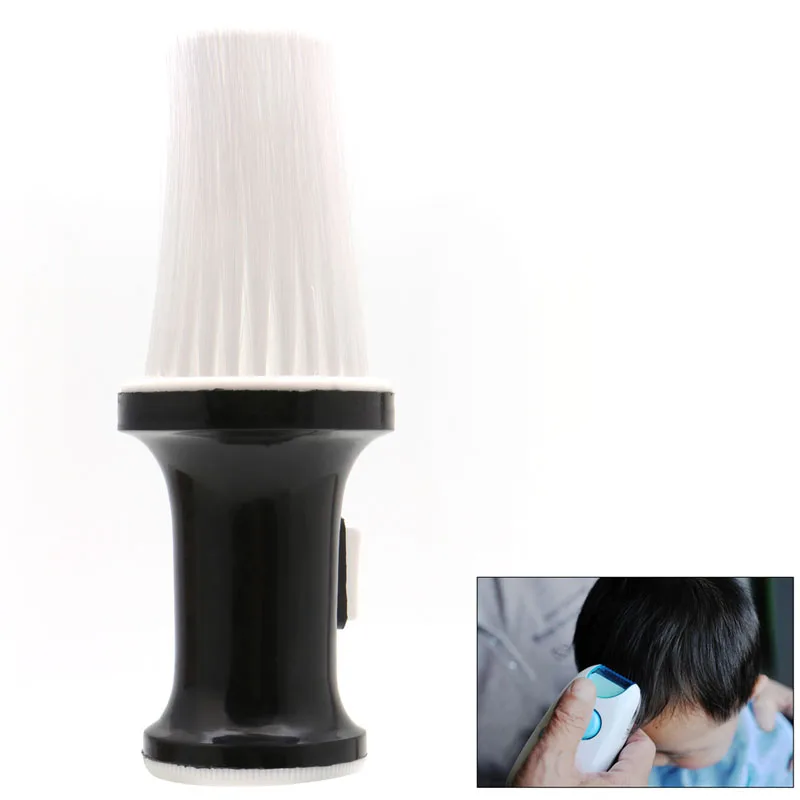 

Y1UF White Black Plastic Hair Salon Neck Duster Refillable Powder Brush