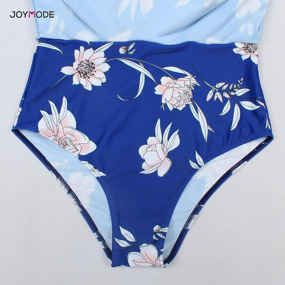 Купальники JOYMODE 2020 для мамы и ребенка Цельный купальник с цветочным принтом
