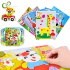 3D наклейки из пеноматериала EVA, 510 шт., головоломка игра игрушки, сделай сам, Мультяшные животные, обучение, рисование, искусство, игрушки для детей, подарки для детей, YJN