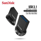 Флэш-накопитель SanDisk Ultra Fit USB 3,1, 16 ГБ, 32 ГБ, 64 ГБ, 128 ГБ, 256 ГБ, CZ430 Gen 1 MAX 130, флэш-накопитель, мини-флэш-накопитель