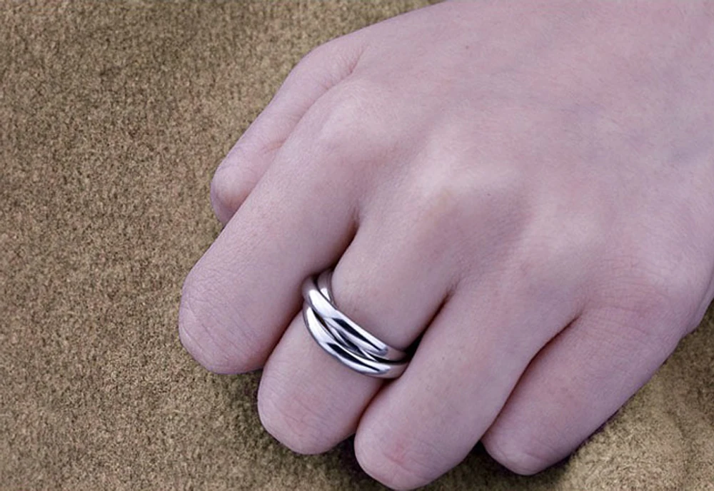 2021 Тонкий Гладкий Простой 925 пробы серебряные обручальные кольца для Для женщин 3