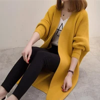 autumn winter 2021 long cardigan women sweater loose batwing sleeve knitted sweater plus size ladies sweaters cardigans jacket