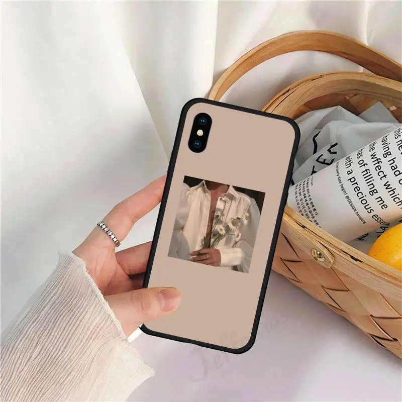 

Aesthetics flower art letter pattern Phone Case for iPhone 11 12 mini pro XS MAX 8 7 6 6S Plus X 5S SE 2020 XR