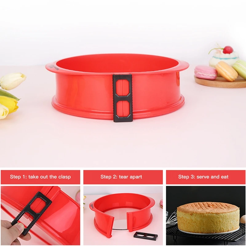 

2 PCS Silicone Spring Form Pan Cake Mould Fondant Cake Chocolate Muffin Mold DIY Baking Pastry Mould Baking Tool