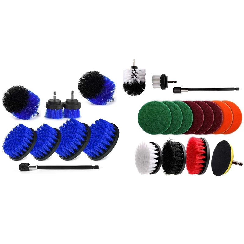 

Brush Accessories, Drilling Tools, 15-Part Cleaning Brushes With 9Pcs Electric Drill Brush Set,And Extension Attachment