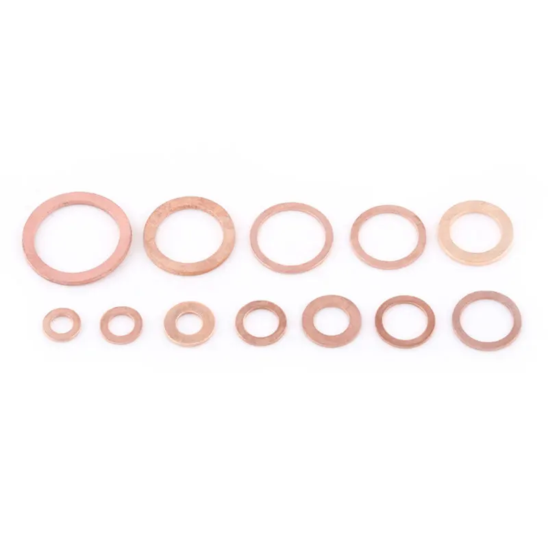 280pcs Professional Assorted Copper Washer Gasket Set Flat Ring Seal Assortment Kit M5-M20 with Box For Hardware Accessories |