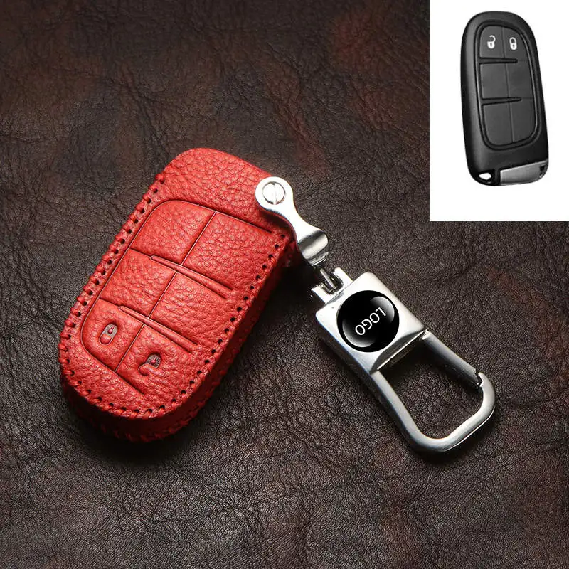 Для Jeep Grand Cherokee и Renegade Chrysler 300C Fiat Freemont автомобильные аксессуары брелок из натуральной кожи автомобильный