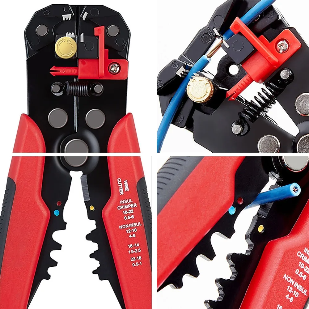 

Automatic Wire Stripper Multifunctional Stripping Pliers Crimper Cable Cutter Stripping Used For Cable Cutting Range 0.2-6.0mm2