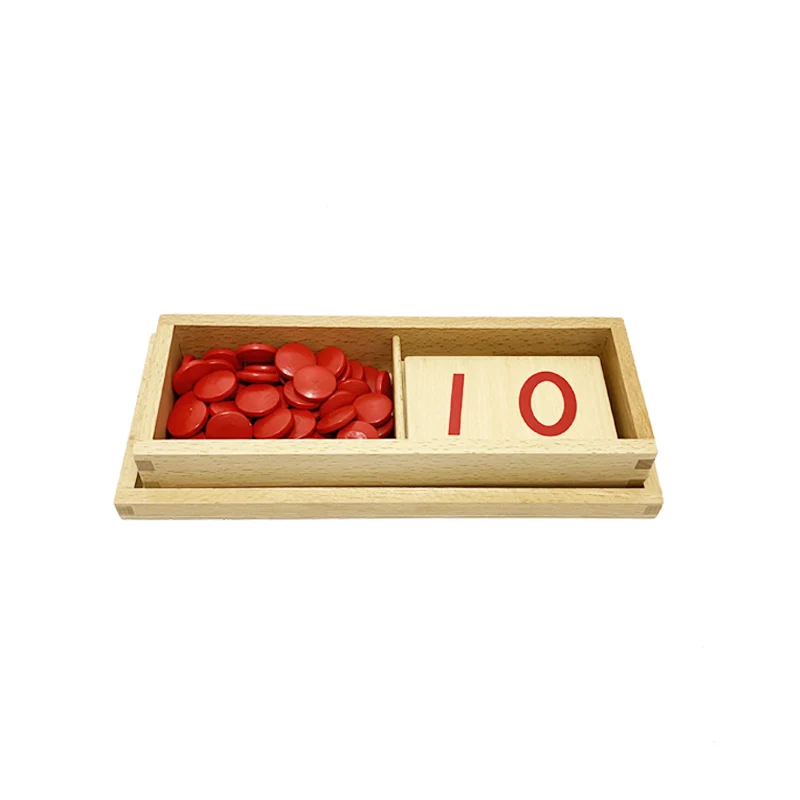 Juguete Montessori para beb&eacute;, tarjetas y contadores, n&uacute;meros de matem&aacute;ticas, educaci&oacute;n para la primera infancia, entrenamiento preescolar, juguetes para ni&ntilde;os-3