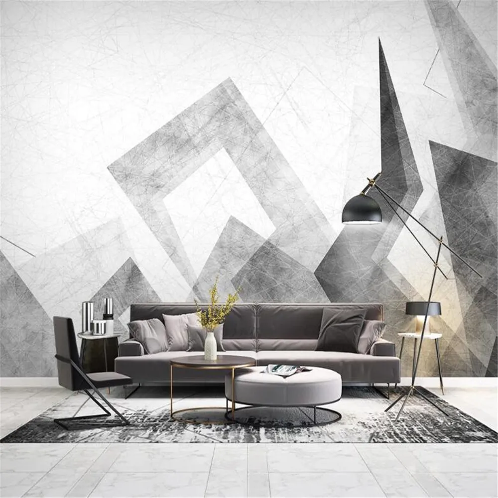 

Milofi3D Nordic modern minimalist melancholic urban geometric TV background wall