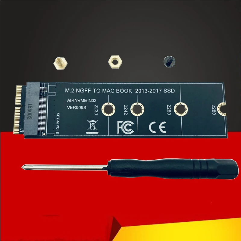 Qиндийский SSD адаптер Разъемы M2 на для Macbook Air 2013 2014 2015 2016 2017 M.2 M ключ PCIe X4 NGFF Apple
