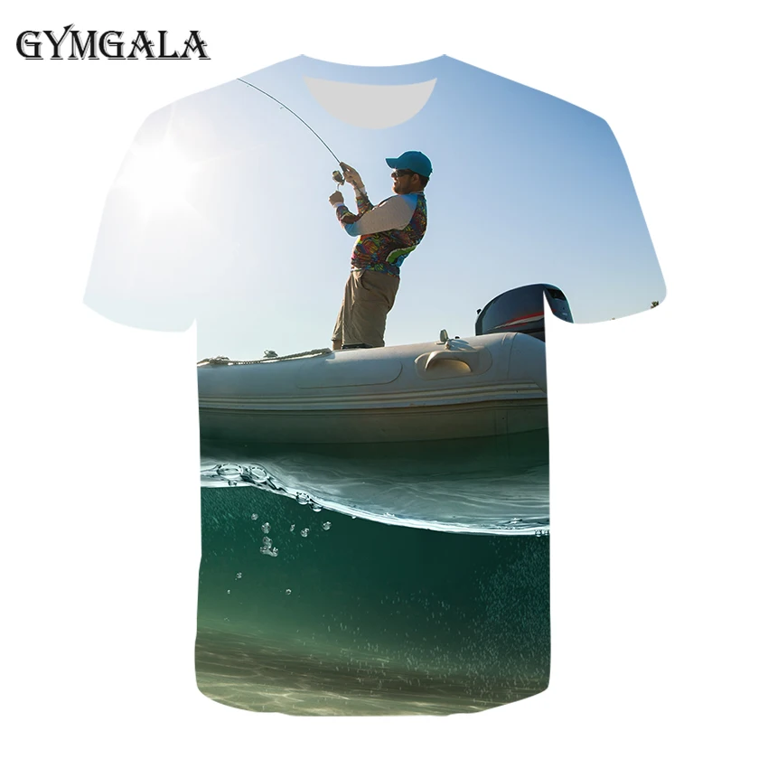 

New summer 3D printed fish pattern men and women casual T-shirt Fashion trend youth cool men's t-shirt Hip hop short sleeve
