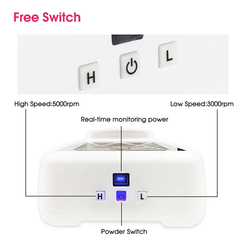 

Strong Powder Dust Collector Nail Dust Vacuum Cleaner High Speed