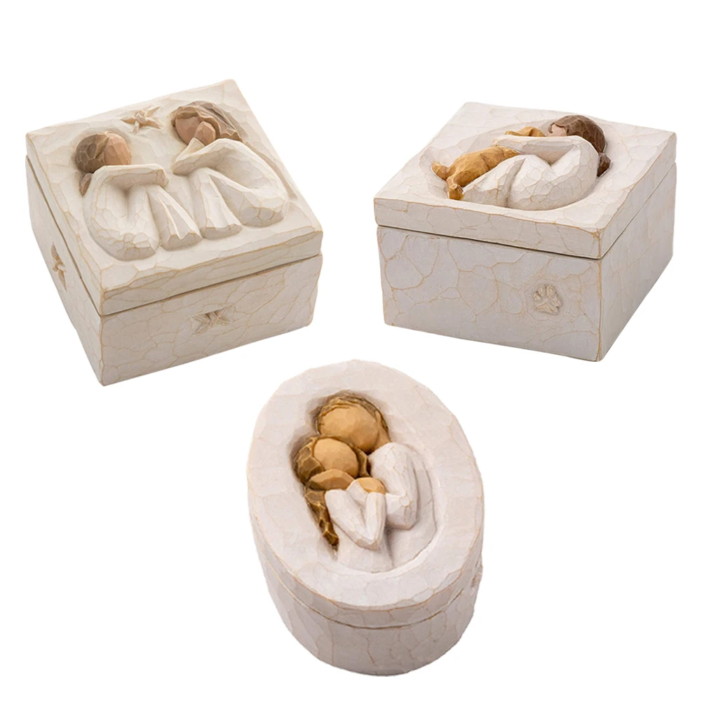 

Resin Storage Carved Jewelry Space-saving Box Container Home Decoration Gift Couple Birthday Valentine Day Gift Box