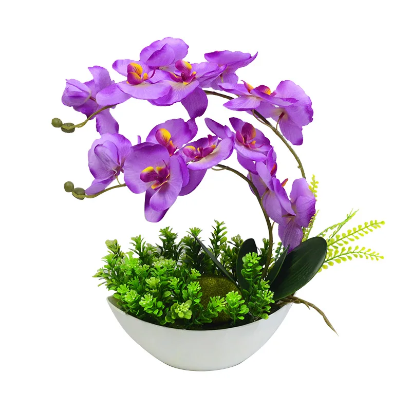 Искусственный цветок фаленопсис костюм бонсая искусственная Орхидея бонсай