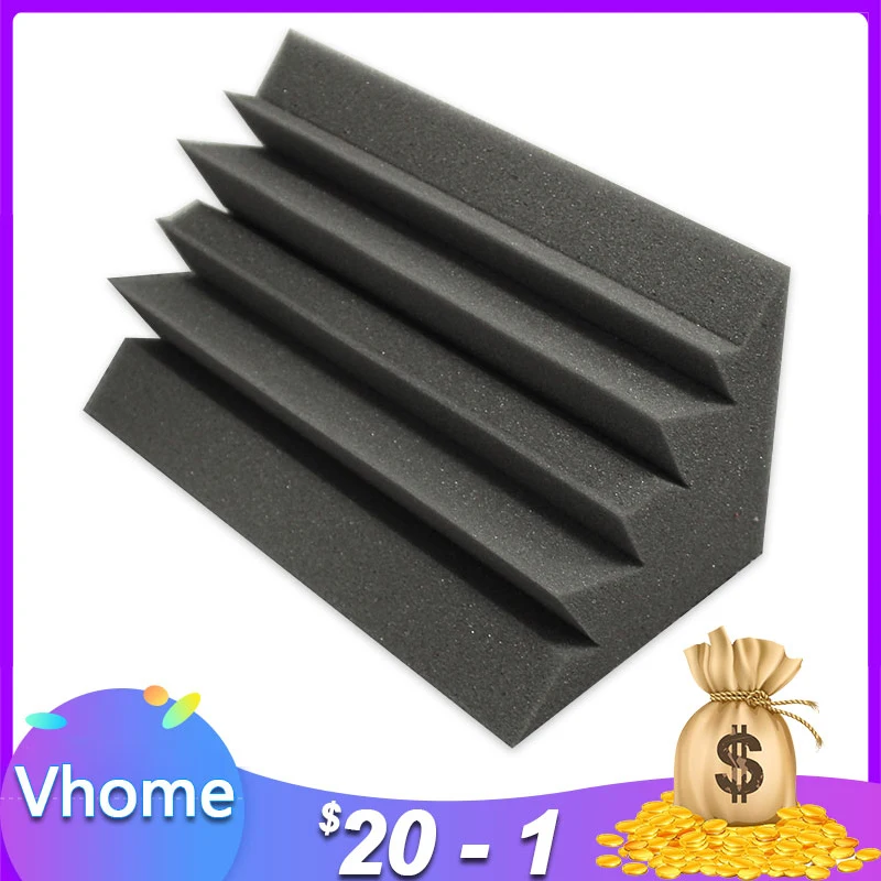 12x12x24 см(4,7x4,7x9,4 дюйма) акустические пенные басовые ловушки звукопоглощающие лечение звука 2 шт