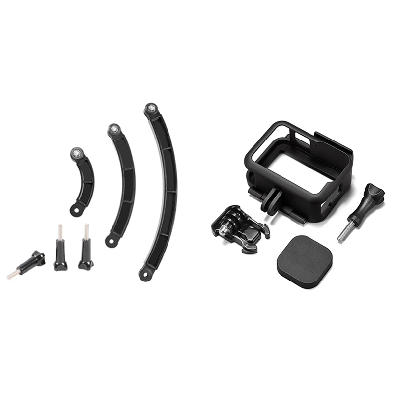 

Трехстороннее Крепление на шлем, удлинитель, Изогнутая Палка для селфи с рамкой, крепление для камеры GoPro 9 8 7 6 5 SJCAM 4K