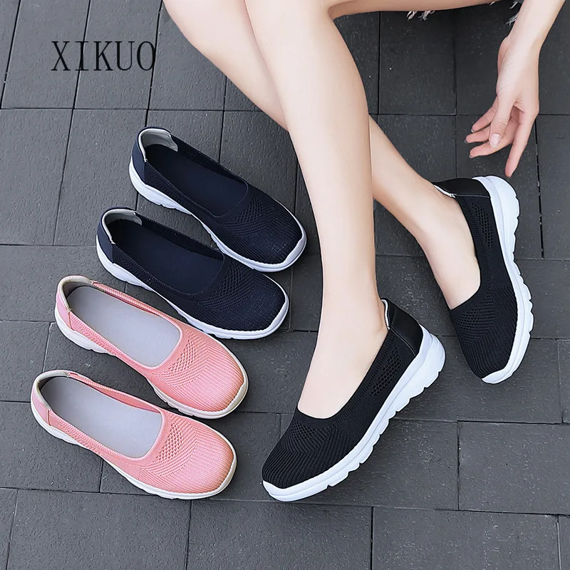 

Ladies Flat Shoes Casual Loafers 2021 Lightweight Sports Shoes Breathable Ladies Vulcanized Shoes Comfortable Walking New