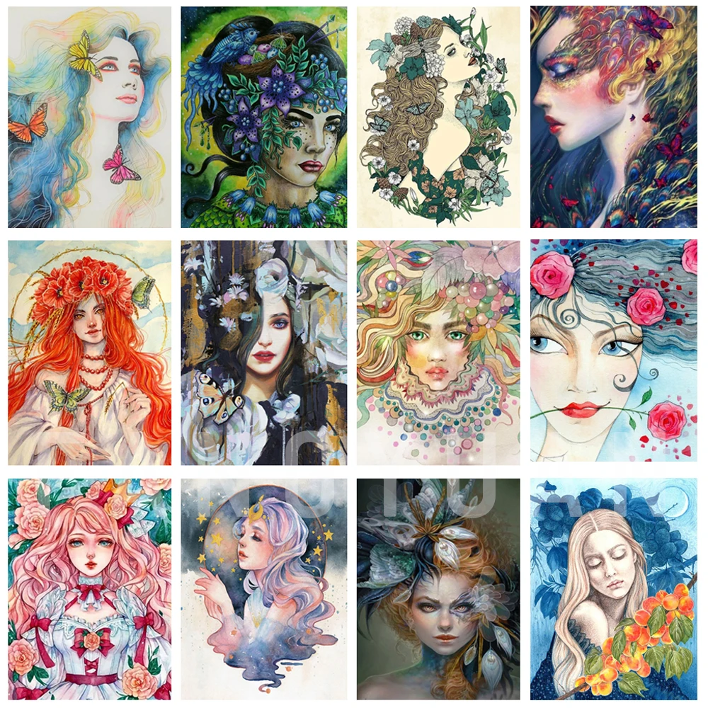 

Diamond Embroidery Girls 5D Diy Diamond Painting Cartoon Portrait Cross Stitch Handmade Gift Home Decoration Wall Art Pictures