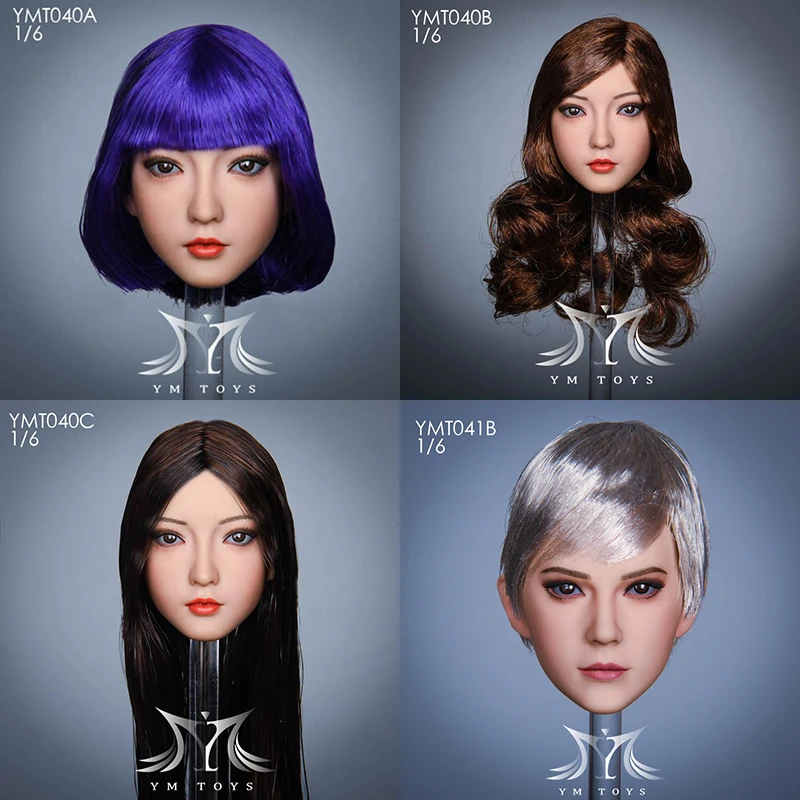 

В наличии 1/6th YMT040 азиатские Красота леди голову Скульптура подходит 12 "Женский фигурку тела YMTOYS