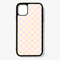 phone case for iphone 12 mini 11 pro xs max x xr 6 7 8 plus se20 high quality tpu silicon cover yellow pink checkerboard