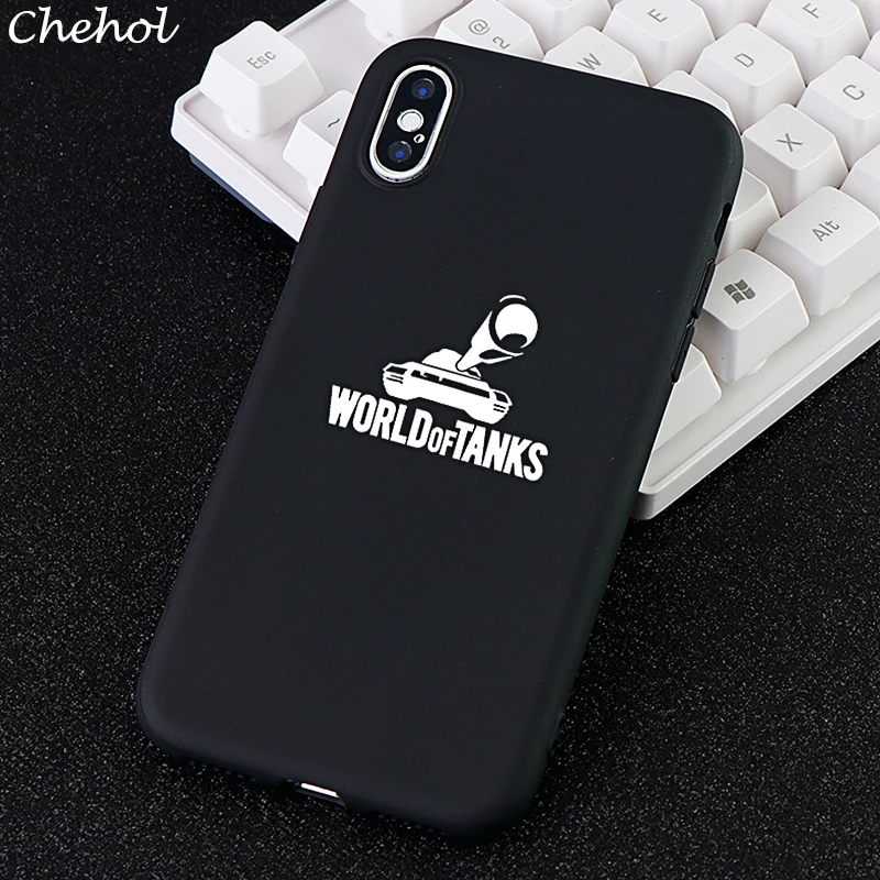 Новые за чехол на айфон iPhone 6 S 7 8 Plus X XS MAX XR World of Tanks мягкий TPU силиконовый для