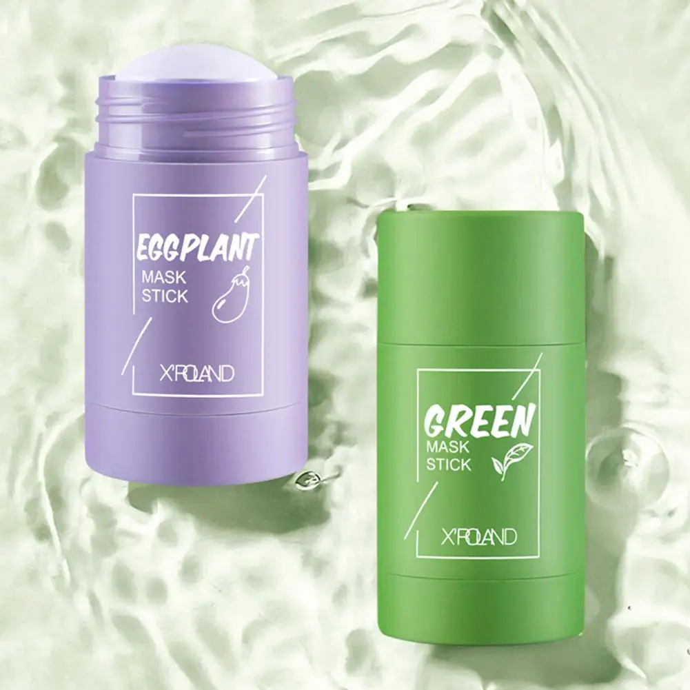 

Green Tea Mask Oil Control Deep Cleaning Mask Stick Remove Blackhead Shrink Pores Anti-Acne Moisturizing Eggplant Mask Skin Care