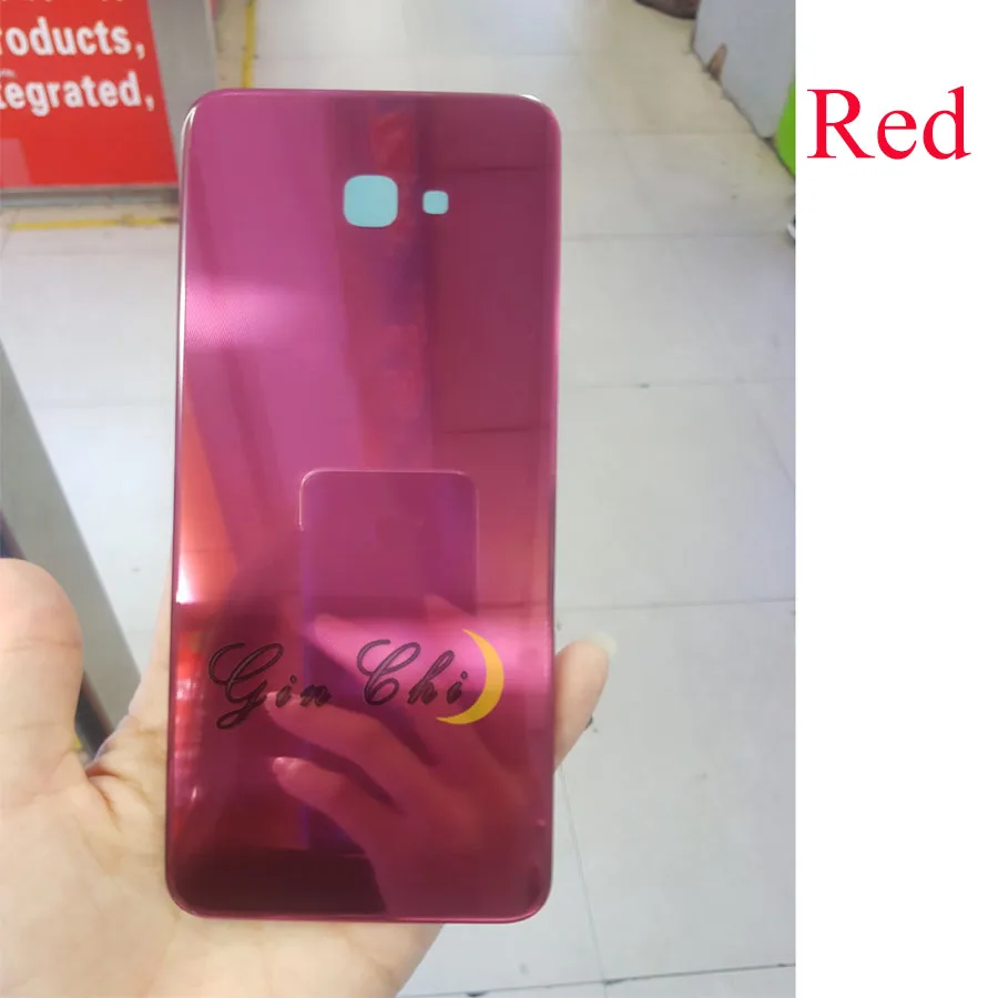 Оригинальная Крышка батарейного отсека для Samsung J4 plus задняя крышка 2018 запасные
