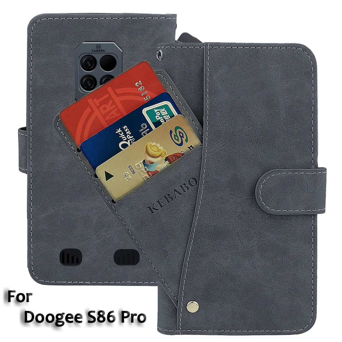 

Кожаный чехол-кошелек с Doogee S86 Pro Чехол 6,1 "Флип модные роскошные чехлы с отделениями для карточек на передней панели чехол s крышка бизнес маг...