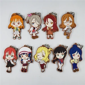 Резиновый брелок для ключей Love Live Lovelive Sunshine Aqours Anime Yoshiko Hanamaru You Kann